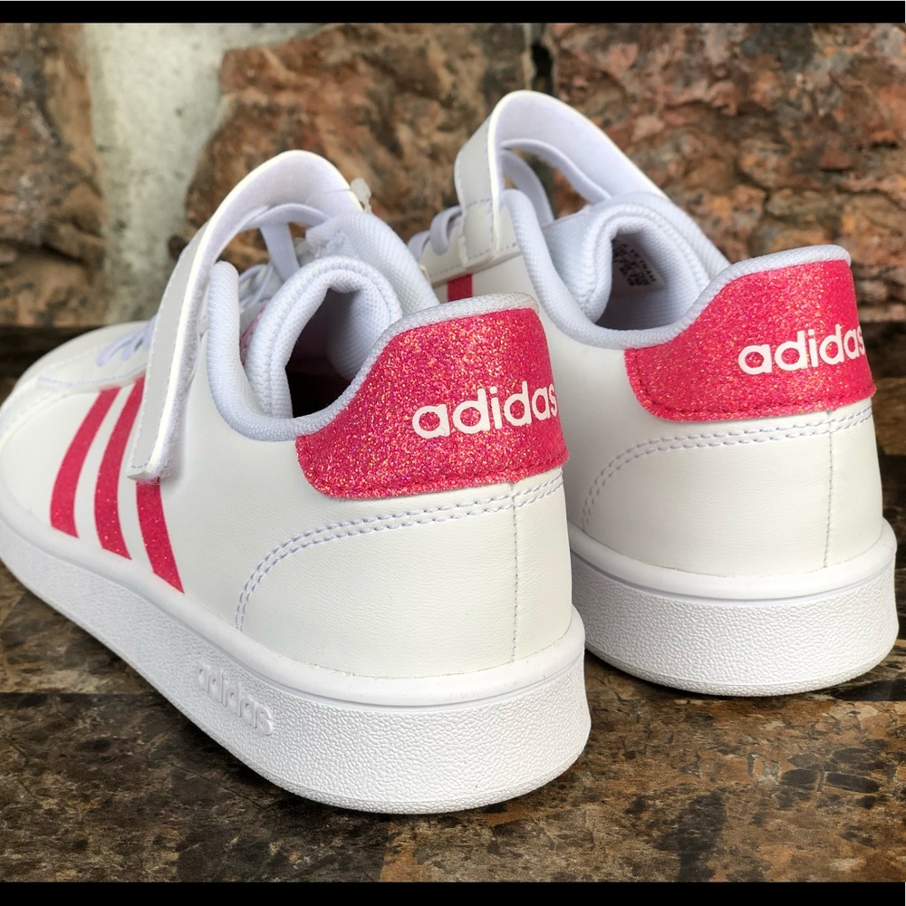 adidas Little Girls Grand Court Stay-Put sneakers - Picture 6 of 13